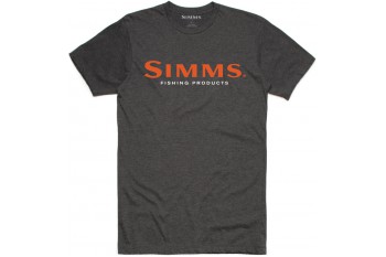 Simms Logo T-Shirt Charcoal Heather L