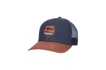 Simms Trout Patch Trucker Rusty Red