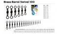 NT Brass Barrel Swivel 100B Black #1 5szt