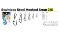 NT Swivel Stainless Steel Hooked Snap 210B Black #5 5szt