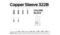 NT Swivel Copper Sleeve 322B Black M 30szt