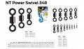NT Power Swivel 348B Black #4 10szt