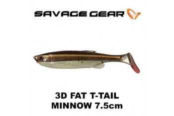 3D Fat Minnow T-tail 7.5cm