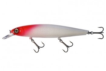 DEPS Balisong Minnow 130SP Red Head Milky White
