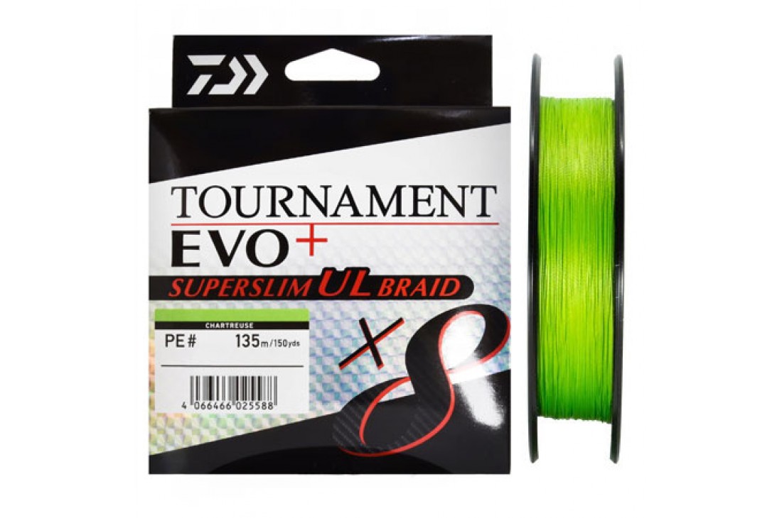 DAIWA Tournament EVO+ Super Slim UL #0.5 14lb 6.4kg 135m chartreuse